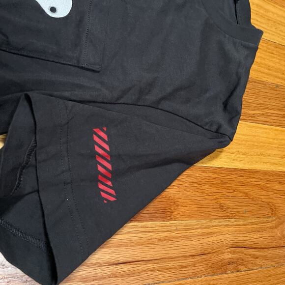 Evangelion X Uniqlo Anime Graphic Black Short Sleeve T-Shirt Small Pocket Tee - Picture 7 of 8